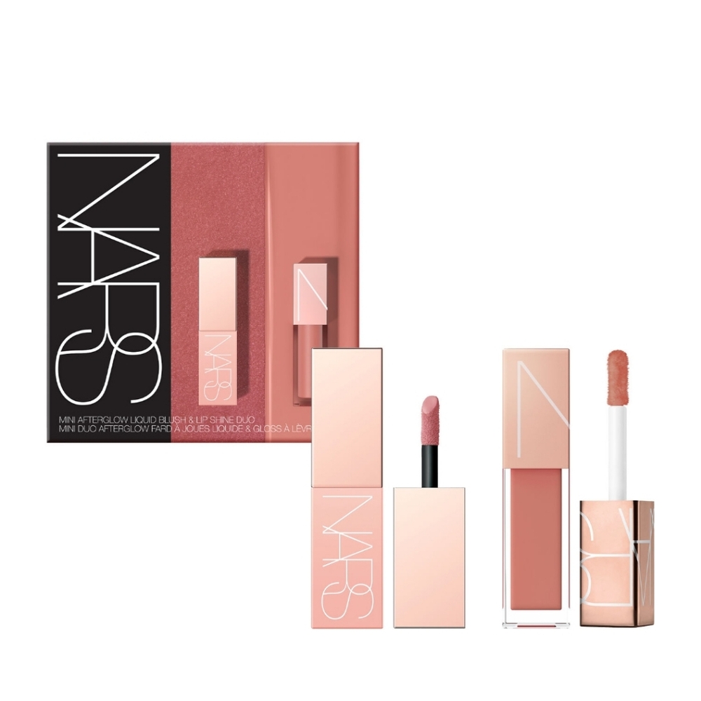 NARS MINI AFTERGLOW LIQUID BLUSH & LIP SHINE DUO (DOLCE VITA/CHELSEA GIRLS)